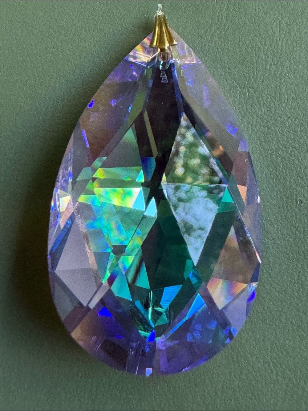Swarovski Strass Crystal Teardrop Prism 50mm AB Suncatcher Chandelier Pendant